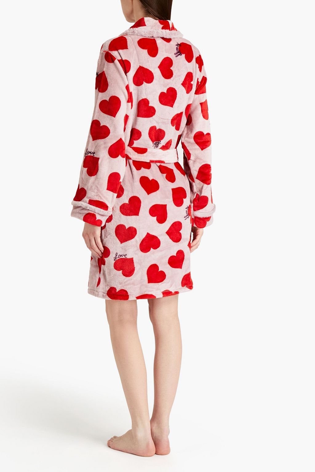 DKNY Zebra-print fleece robe