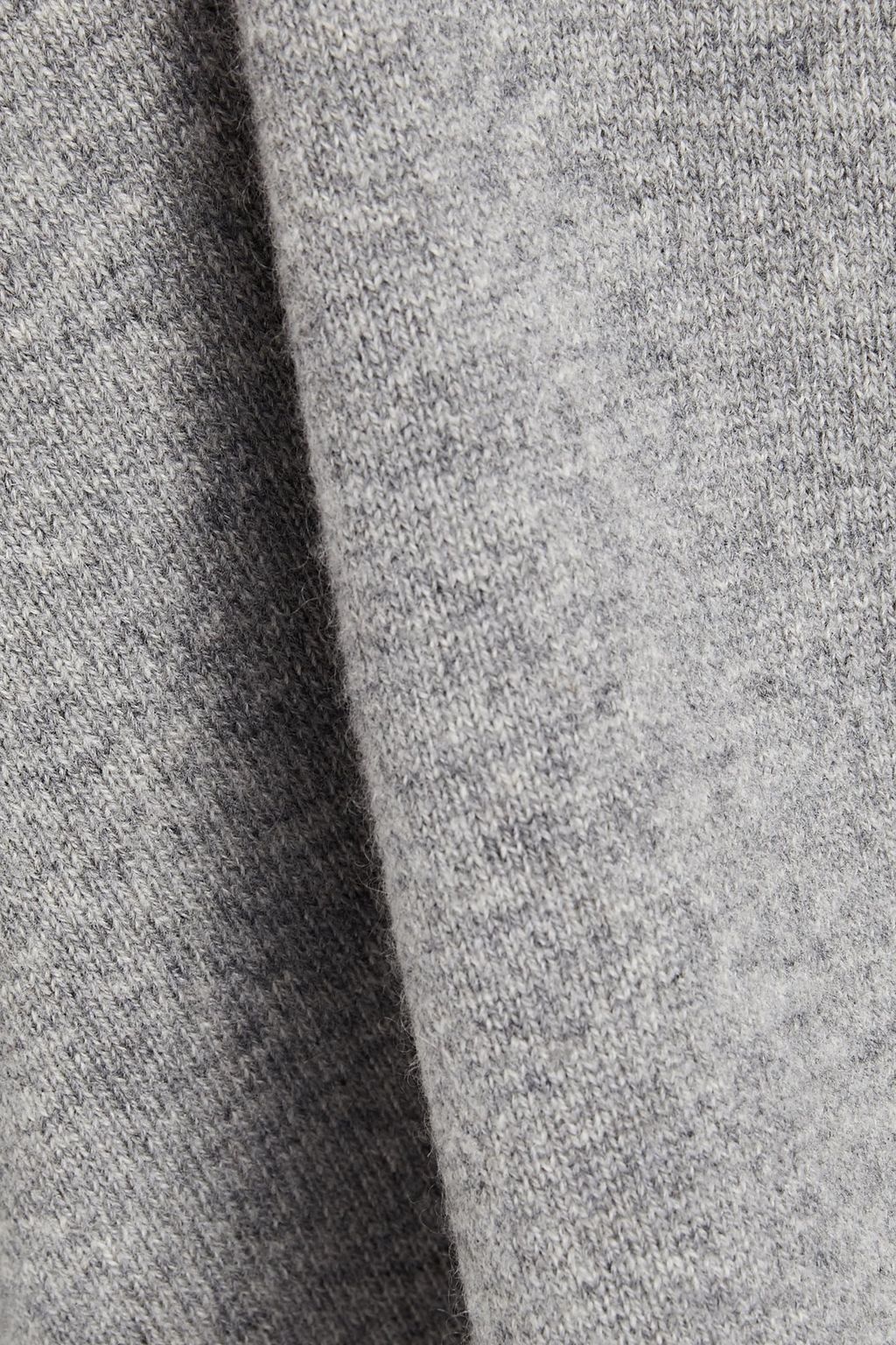 FABIANA FILIPPI Chiffon-paneled mélange cashmere sweater