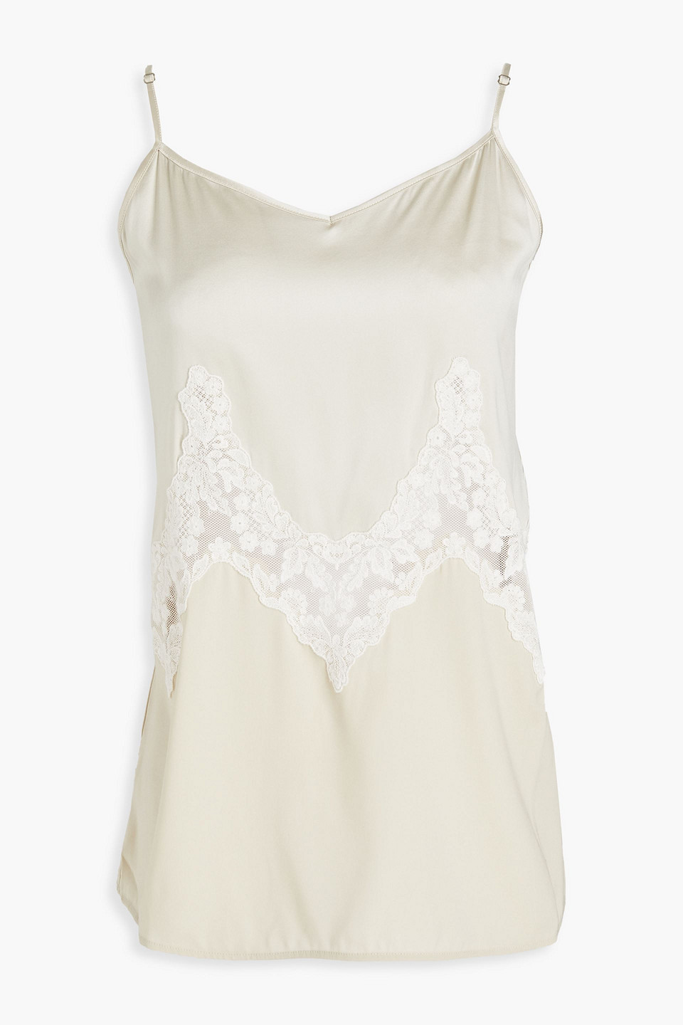 Fabiana Filippi Woman Lace-trimmed Silk-blend Satin Camisole Ecru Size 38