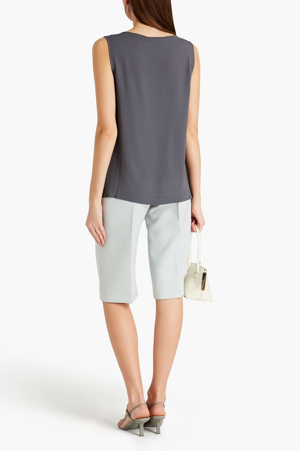 FABIANA FILIPPI Bead-embellished crepe de chine top