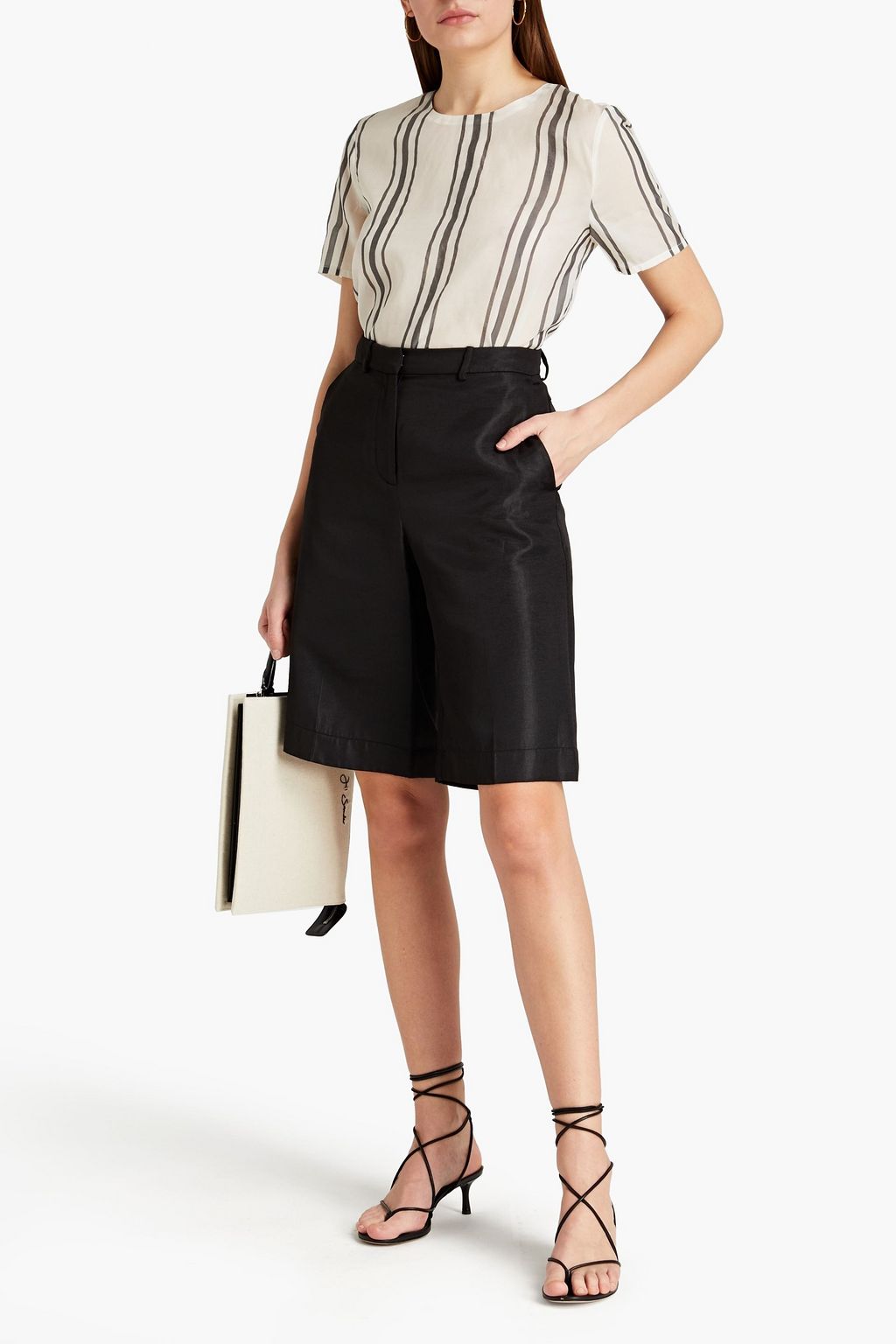 FABIANA FILIPPI Striped silk-organza top