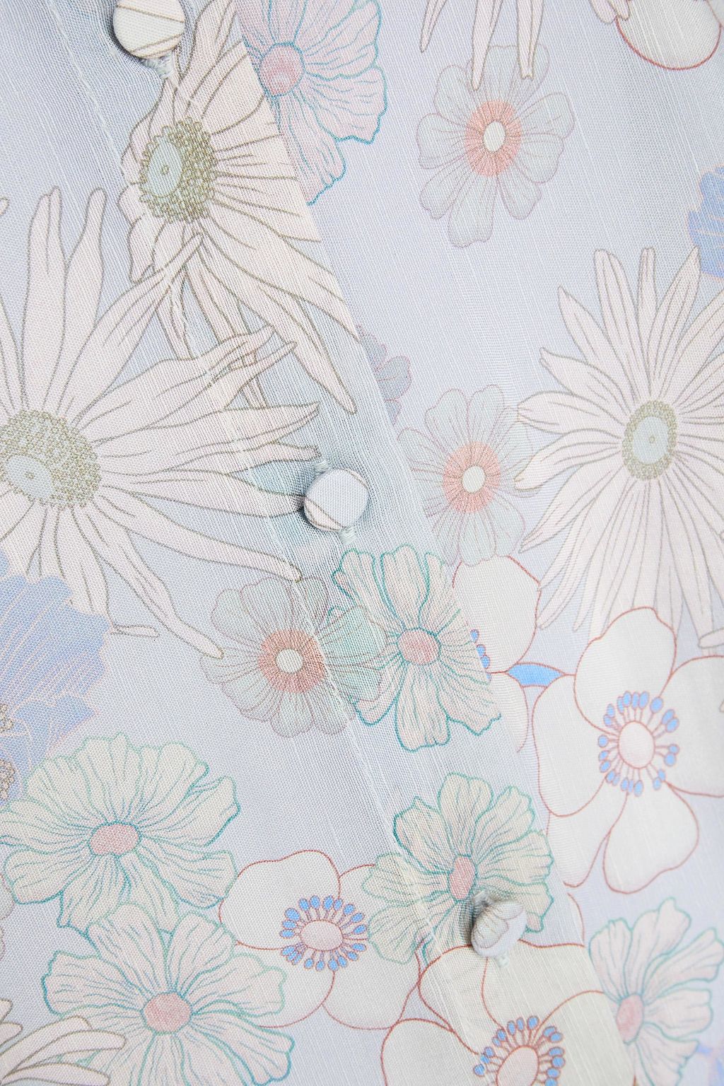 SANDRO Melisse floral-print crepe shirt
