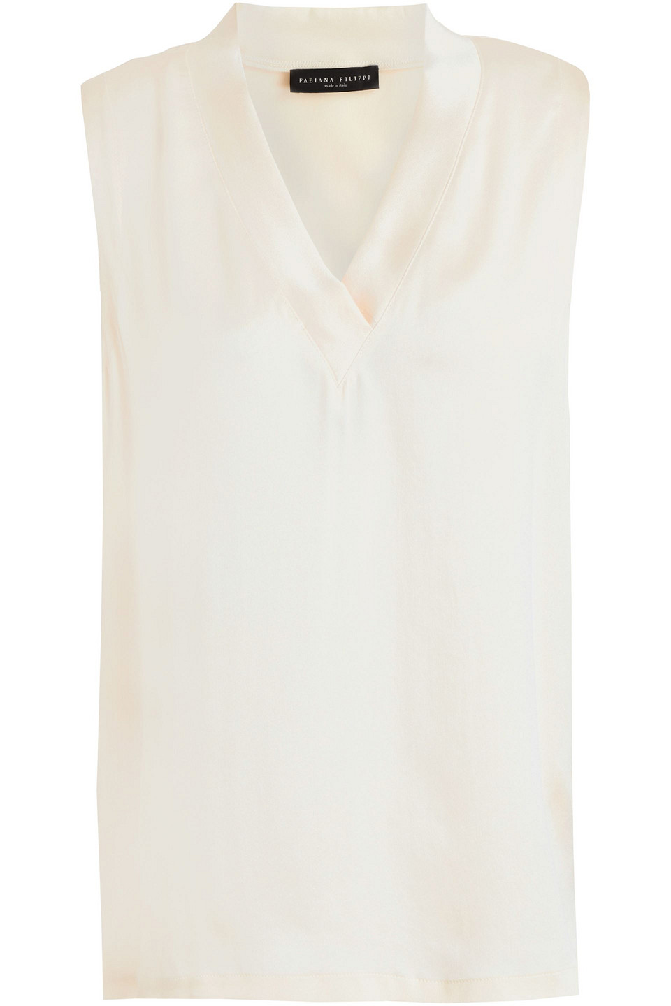 Fabiana Filippi Woman Silk-satin Top Cream Size 44