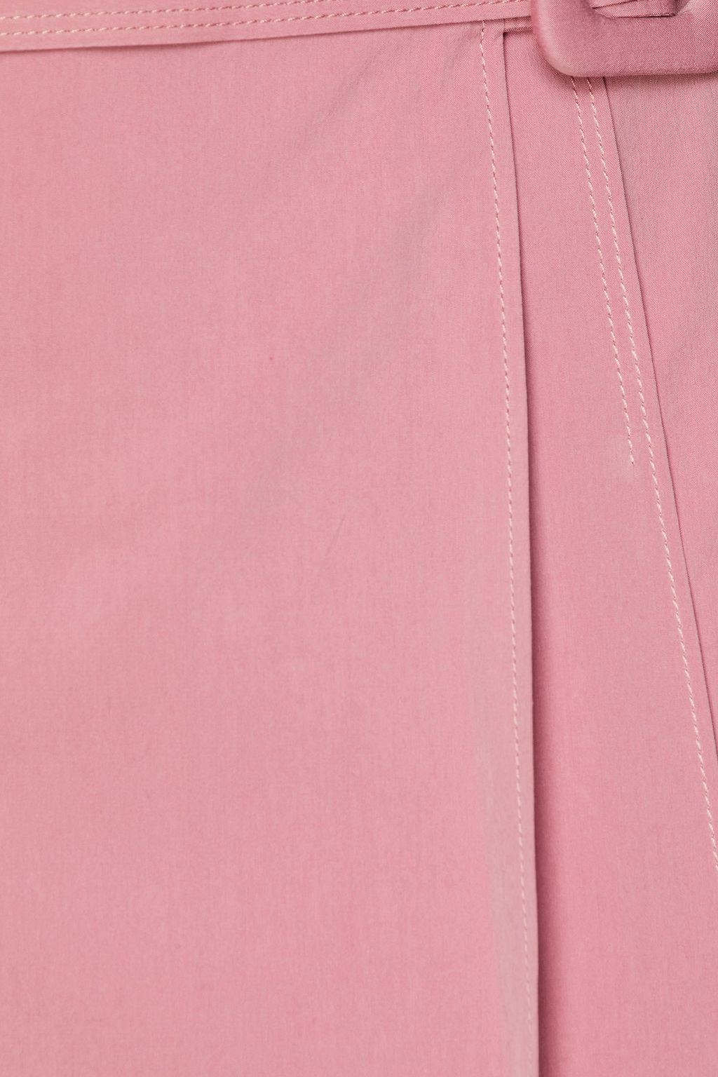 LORO PIANA Ophelia belted cotton and silk-blend wrap skirt