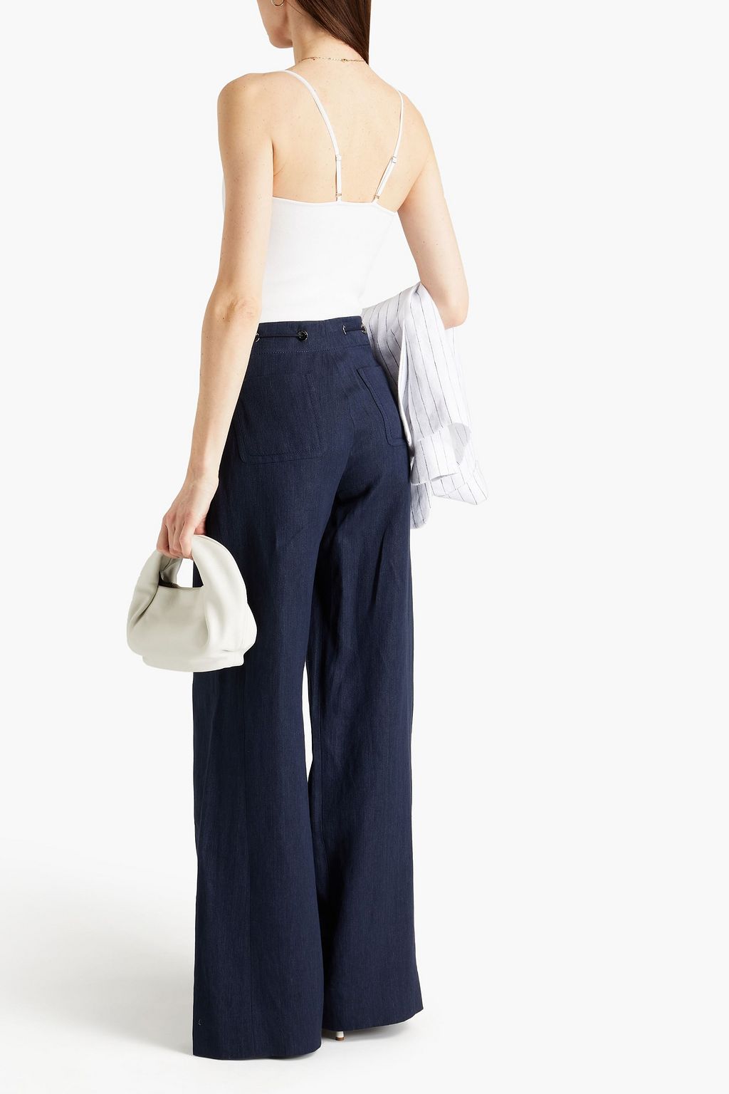 LORO PIANA Linen wide-leg pants