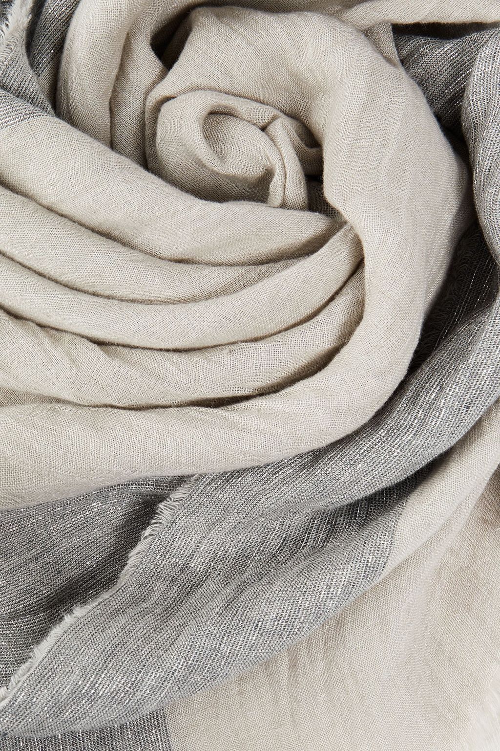 FABIANA FILIPPI Metallic linen-blend gauze scarf