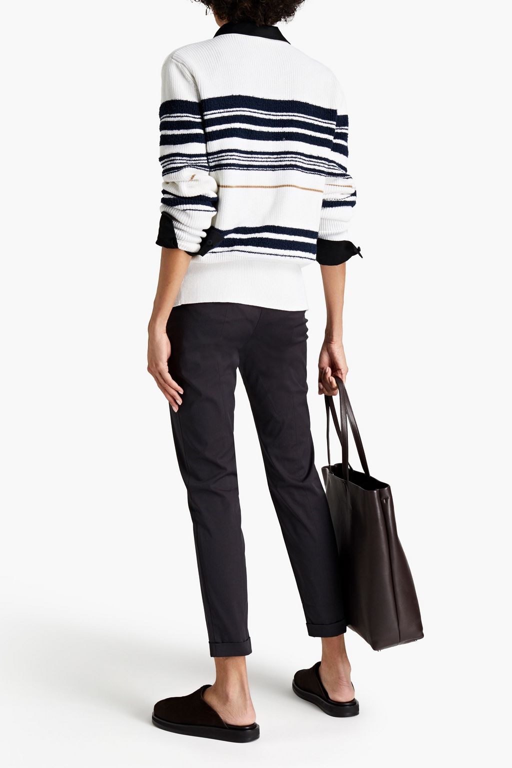LORO PIANA Cotton-blend gabardine slim-leg pants
