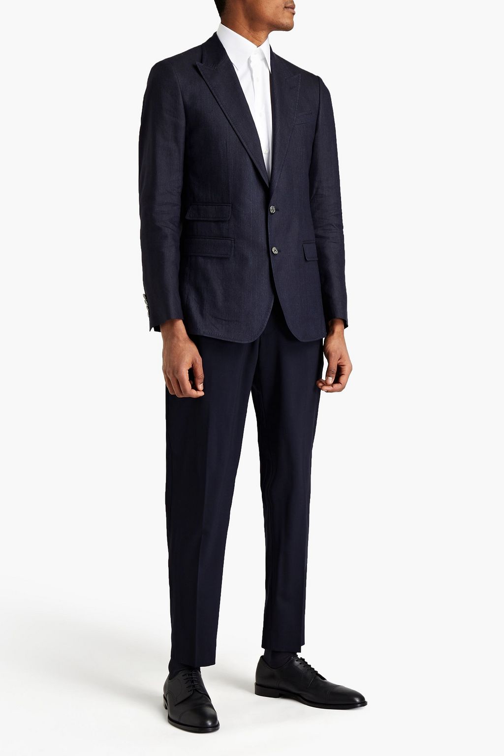 DOLCE & GABBANA Slim-fit linen and silk-blend blazer