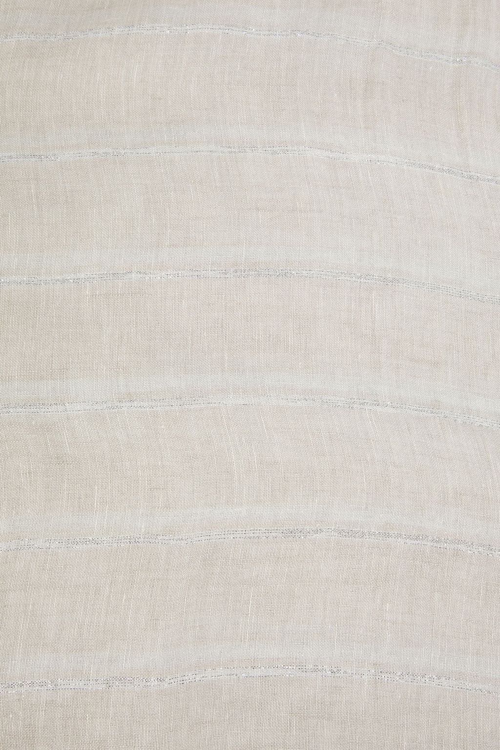 FABIANA FILIPPI Frayed metallic linen-blend gauze scarf