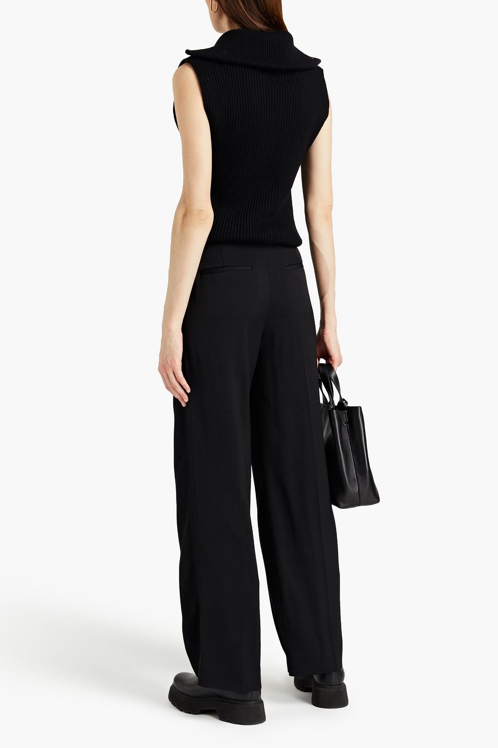 VINCE. Pleated twill wide-leg pants
