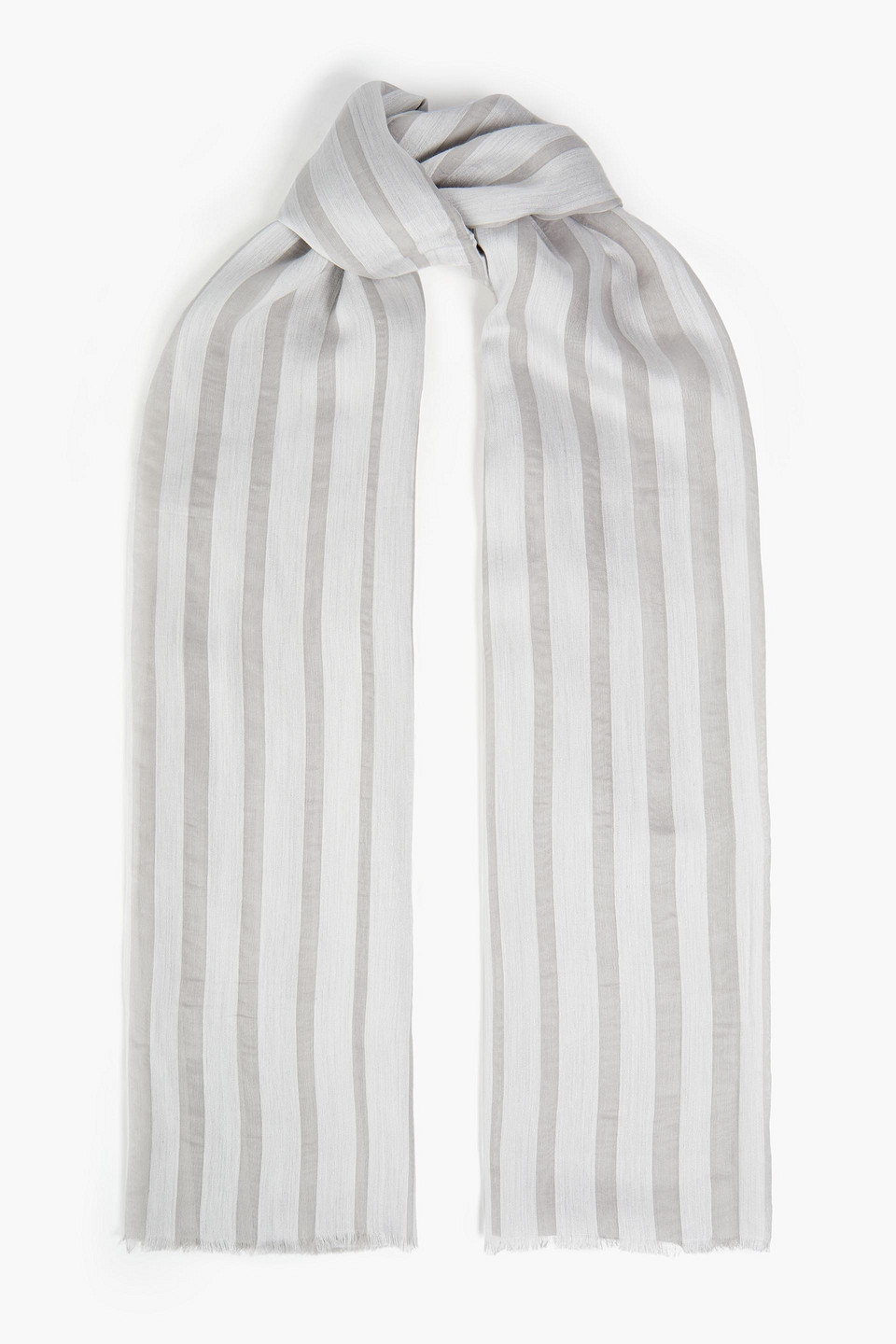 Fabiana Filippi Woman Frayed Jacquard Scarf Stone Size --