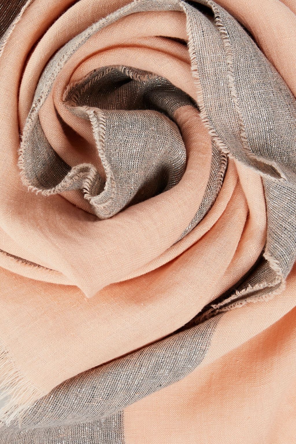 FABIANA FILIPPI Metallic linen-blend gauze scarf