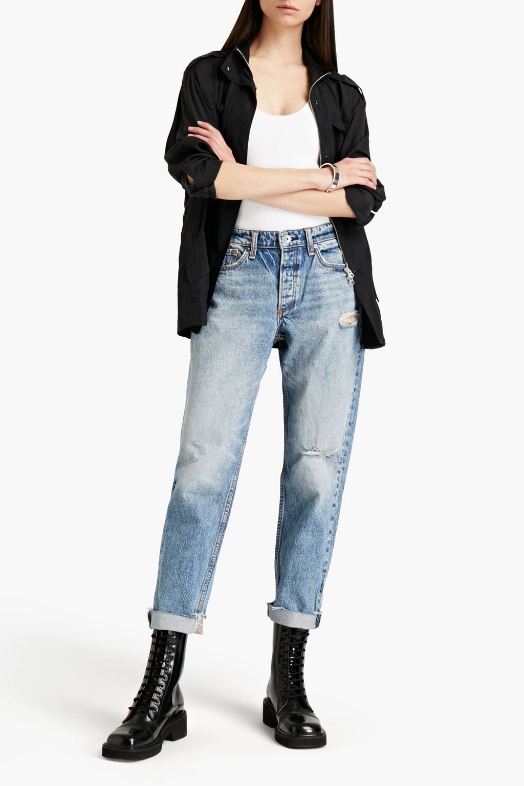 RAG & BONE جاكيت ’روث’ من نسيج هابوتاي الحريري
