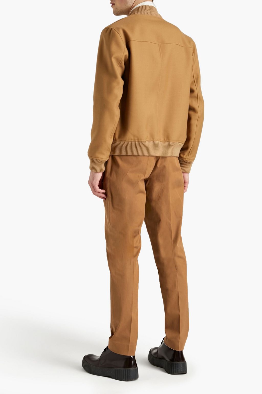 SANDRO Tapered cotton-blend twill pants
