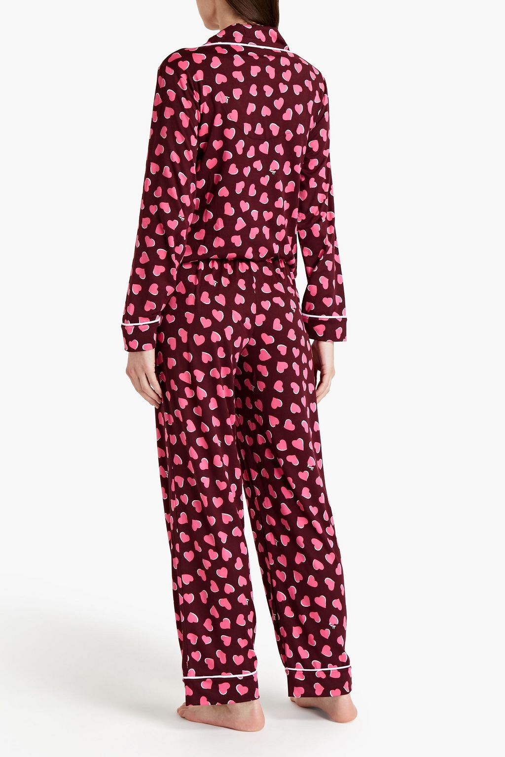 DKNY Printed stretch-jersey pajama set