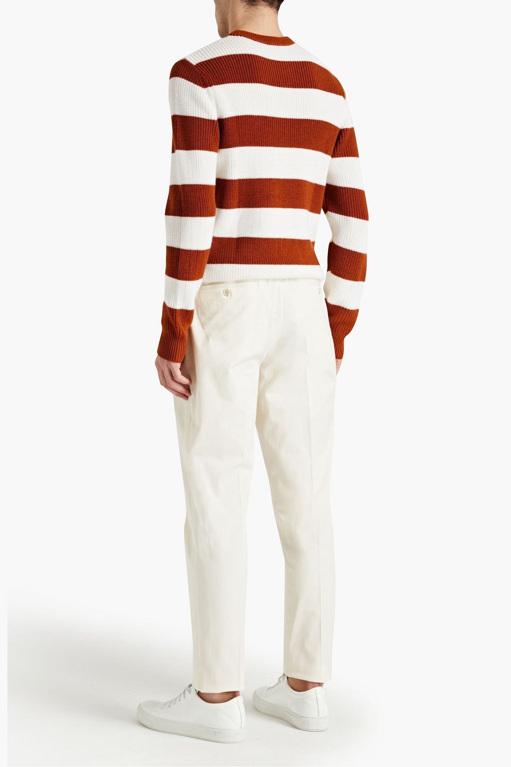 SANDRO Tapered cotton-blend twill pants
