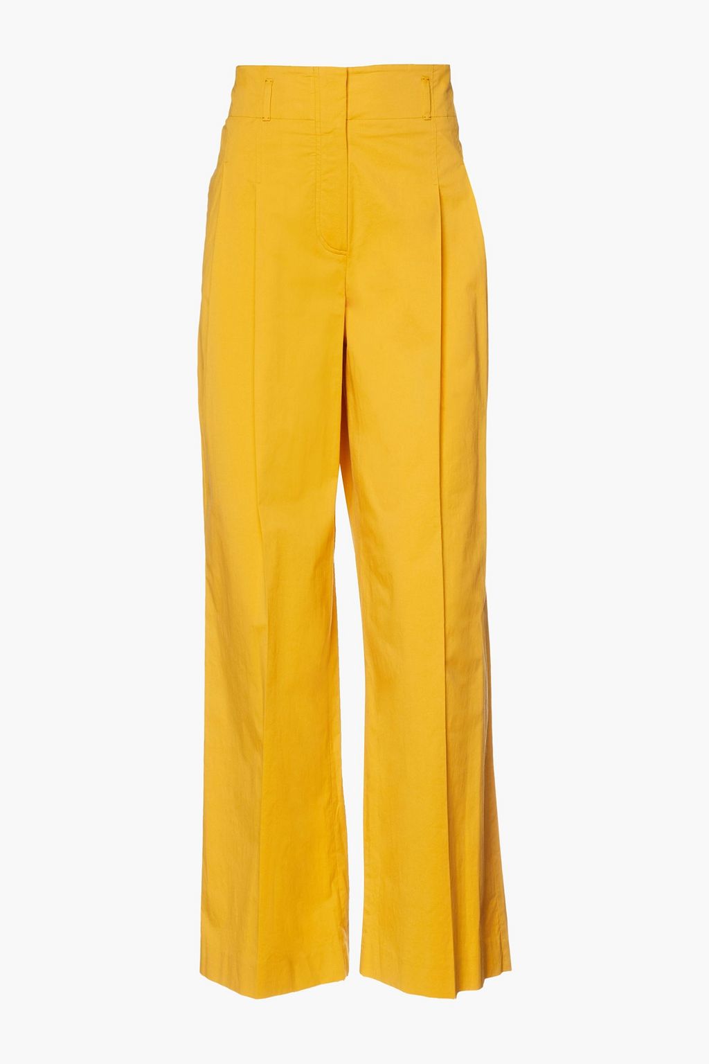 Yellow Killian pleated cotton-blend 