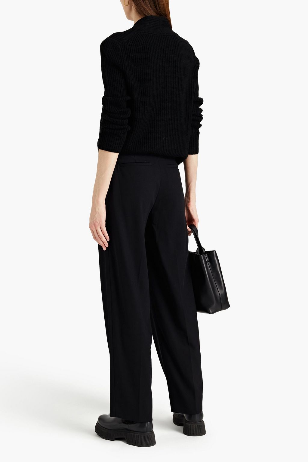 VINCE. Wool-blend twill straight-leg pants | THE OUTNET