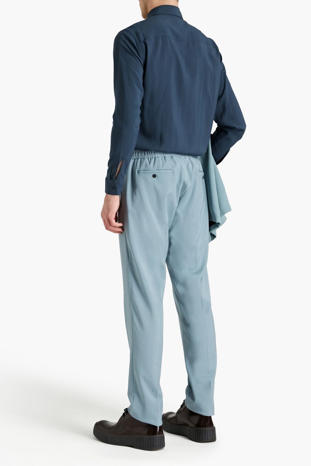 SANDRO Alpha tapered wool-twill pants
