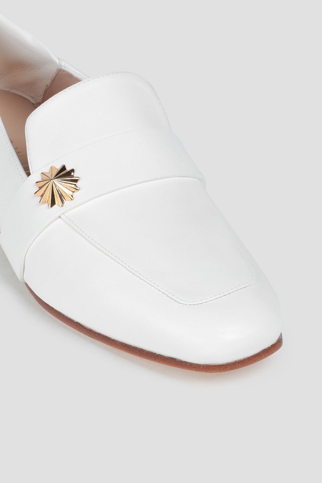 stuart weitzman loafers white