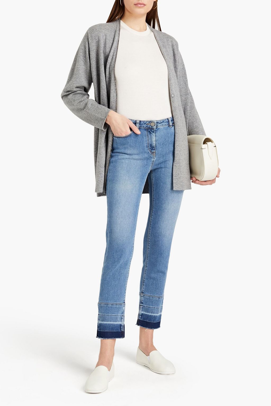 FABIANA FILIPPI Bead-embellished cashmere cardigan