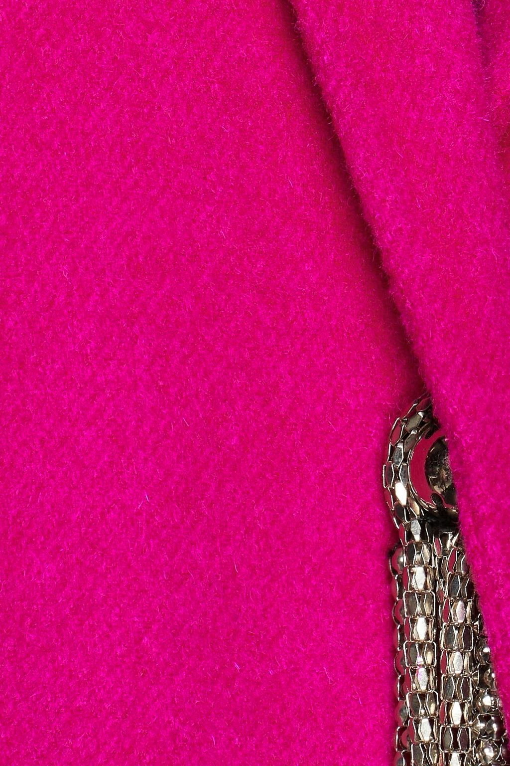 CHRISTOPHER KANE Chainmail-embellished wool-felt coat