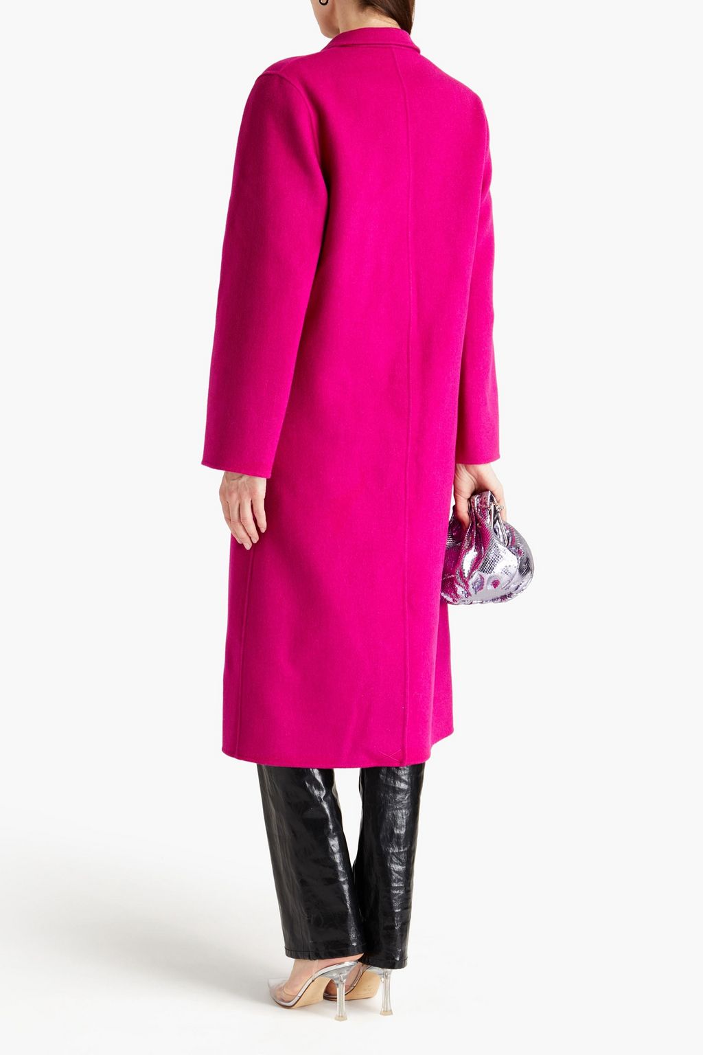CHRISTOPHER KANE Chainmail-embellished wool-felt coat
