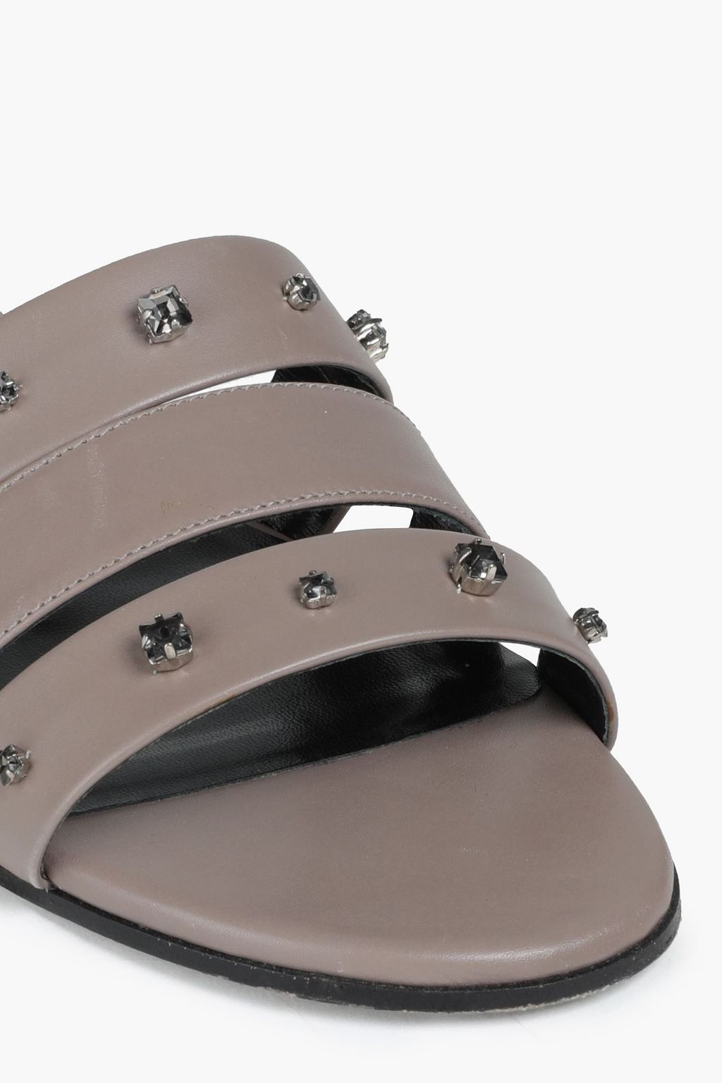 FABIANA FILIPPI Ginevra crystal-embellished leather slides