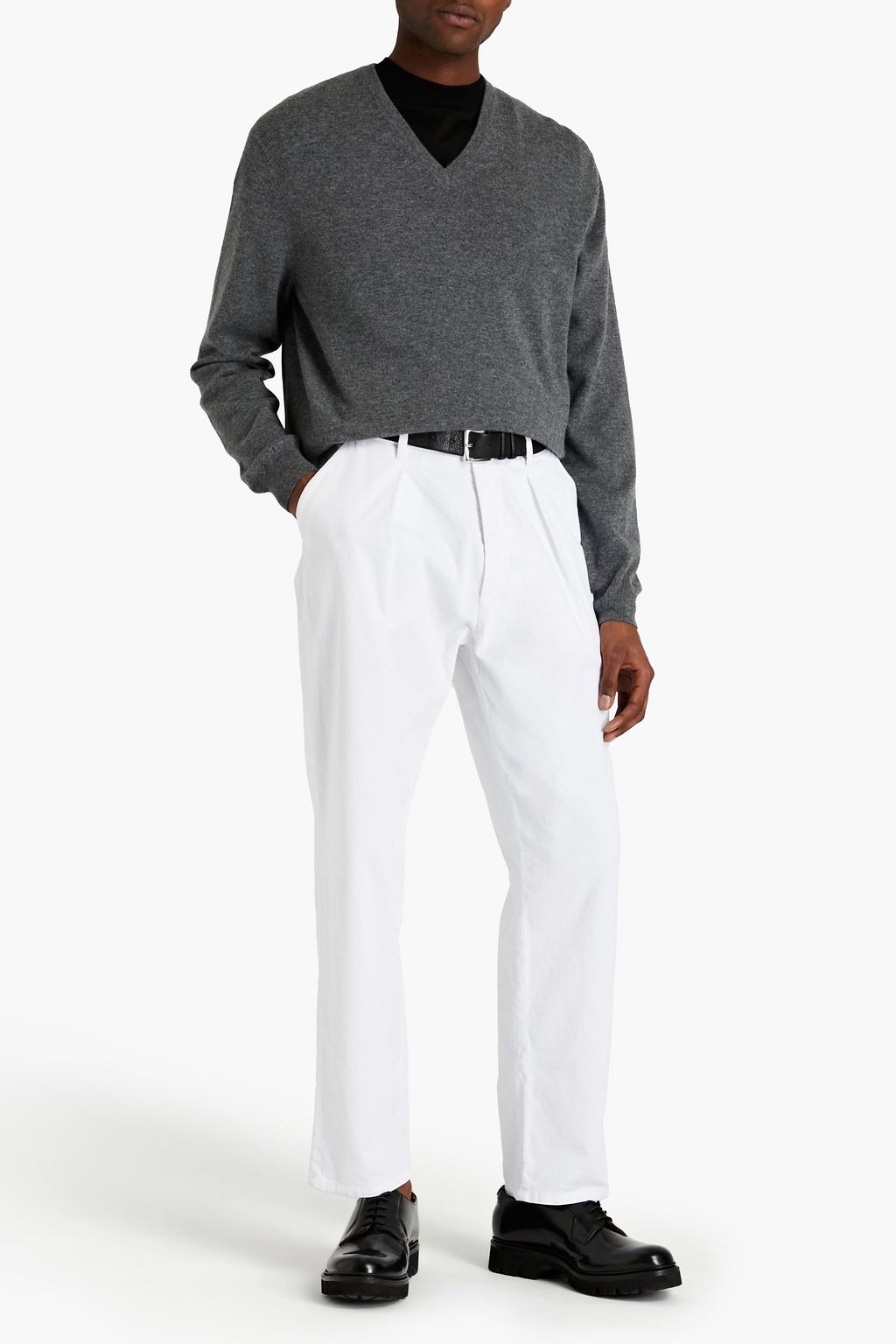 N.PEAL The Burlington mélange cashmere sweater