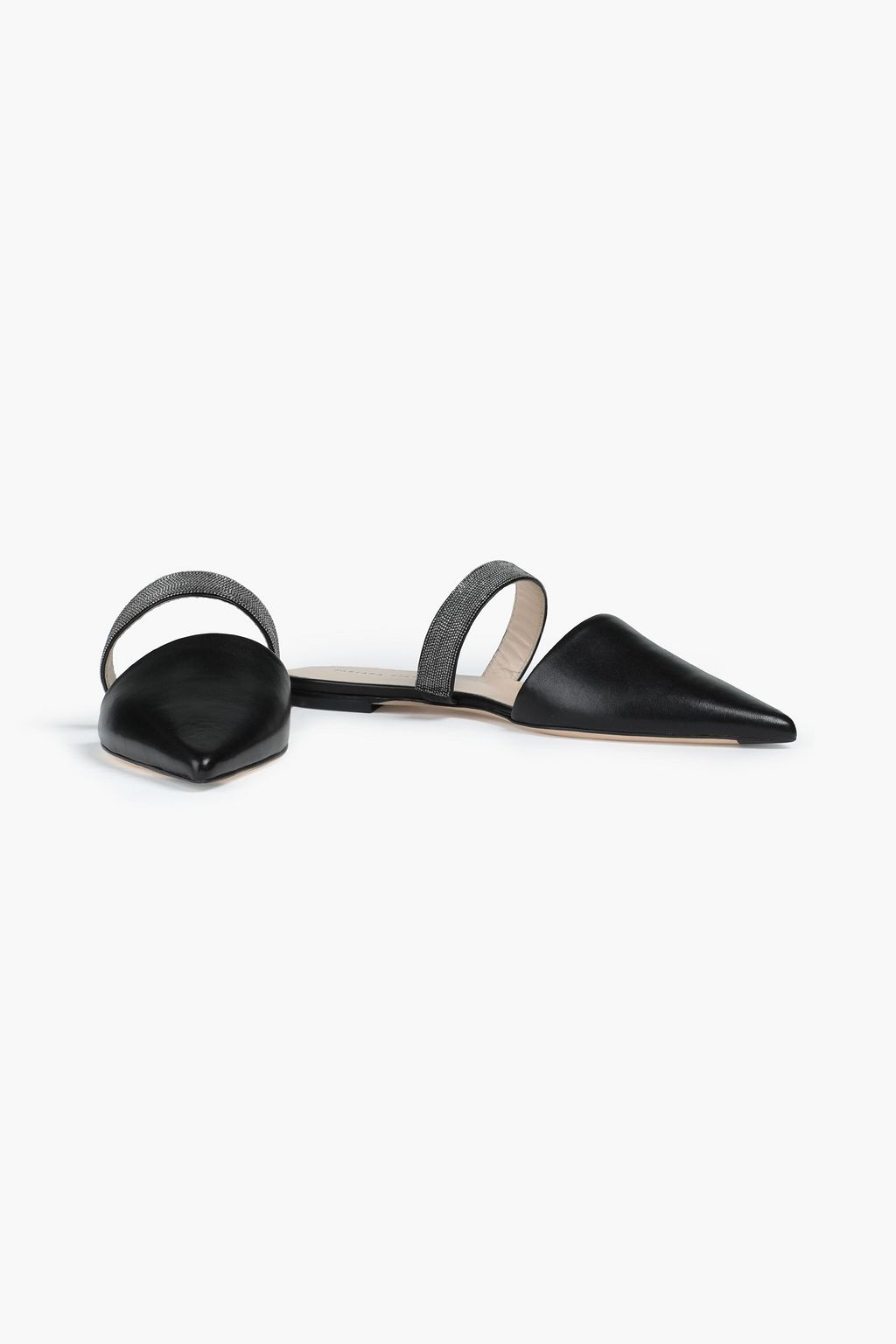 FABIANA FILIPPI Luisa bead-embellished leather slippers