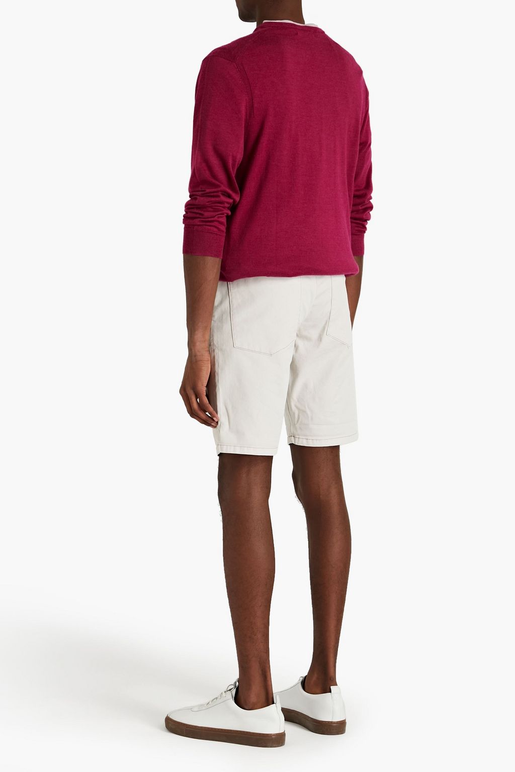 N.PEAL Mélange cashmere and silk-blend sweater