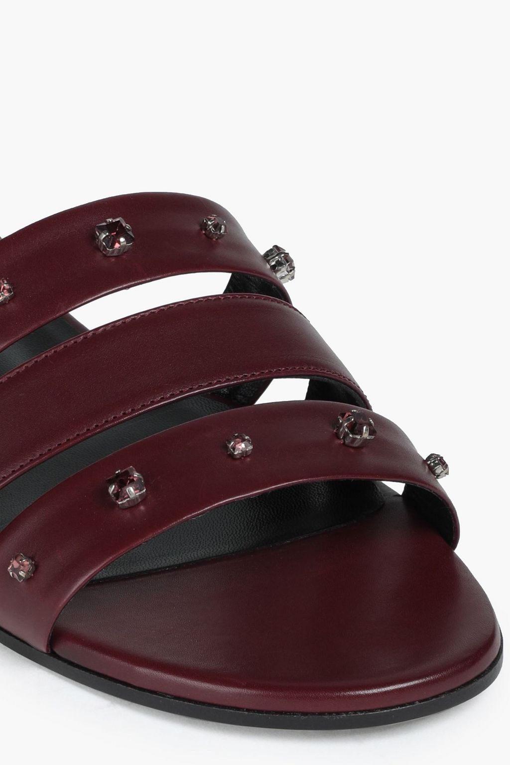 FABIANA FILIPPI Ginevra crystal-embellished leather slides