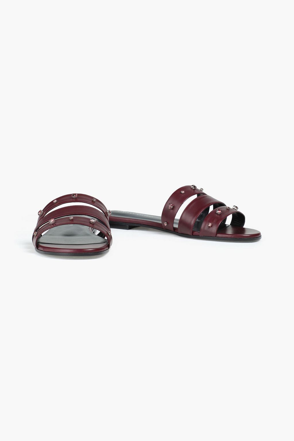 FABIANA FILIPPI Ginevra crystal-embellished leather slides