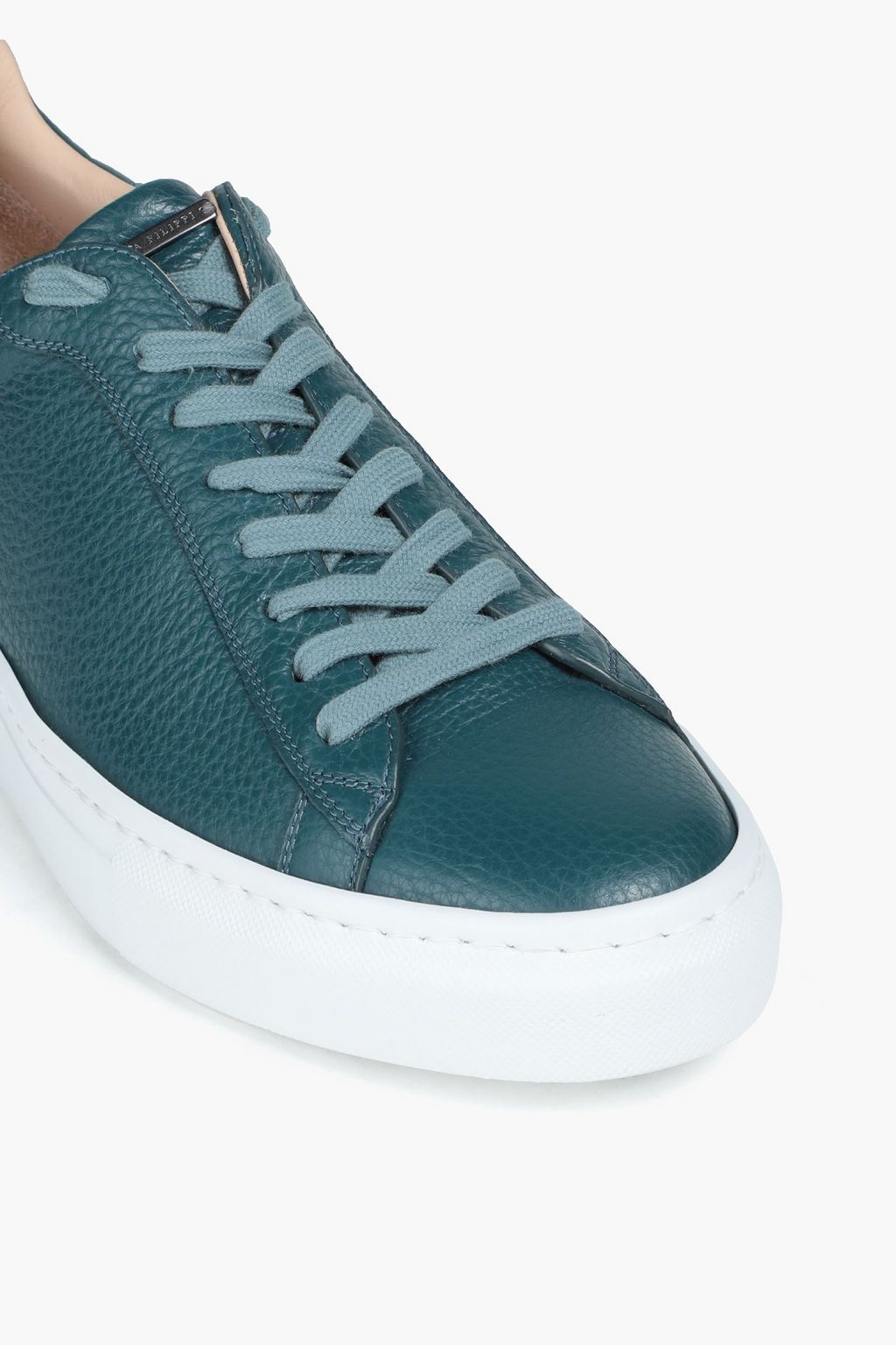 FABIANA FILIPPI Dalila bead-embellished pebbled-leather sneakers