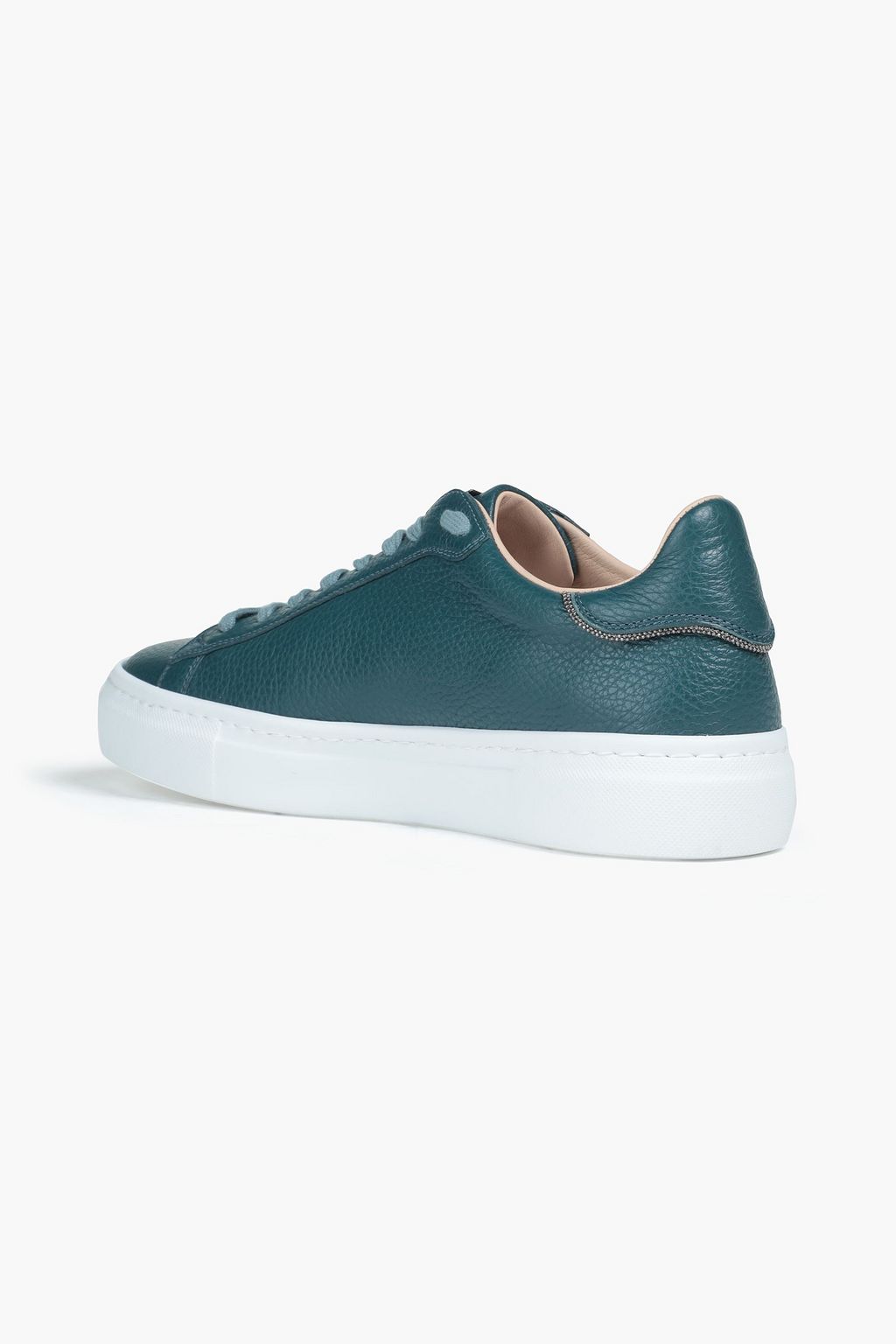 FABIANA FILIPPI Dalila bead-embellished pebbled-leather sneakers