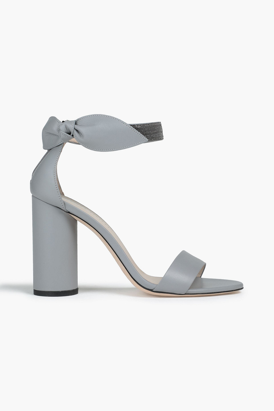 Fabiana Filippi Woman Ester Embellished Leather Sandals Gray Size 40