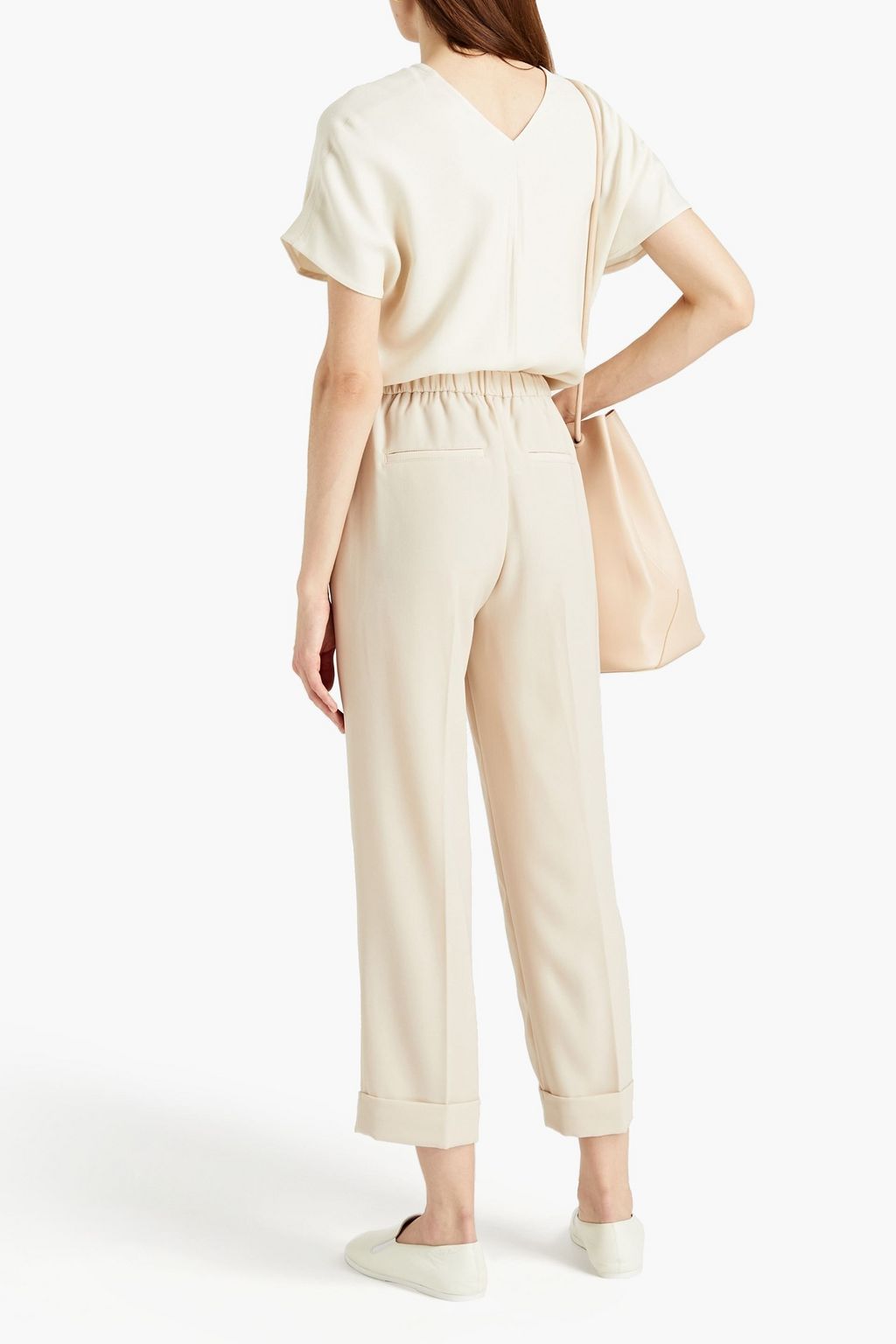 VINCE. Cropped crepe tapered pants