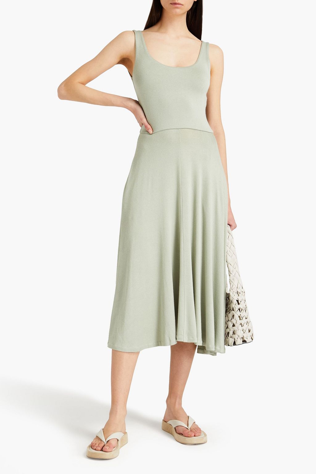 VINCE. Stretch-jersey midi dress