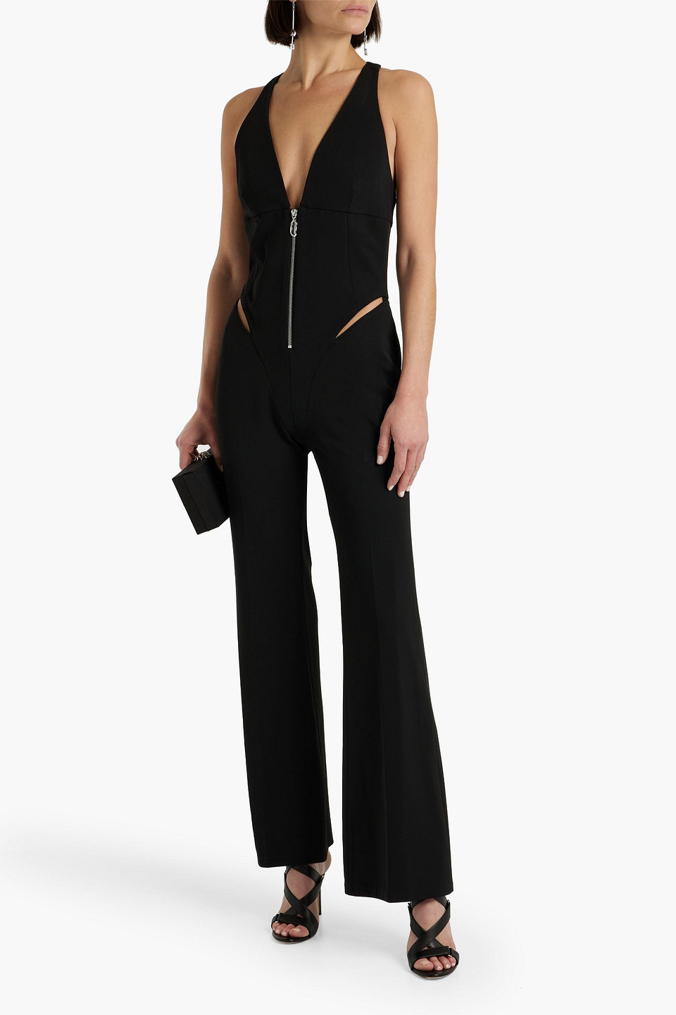 Shop Et Ochs Ayden Cutout Jersey Jumpsuit In Black