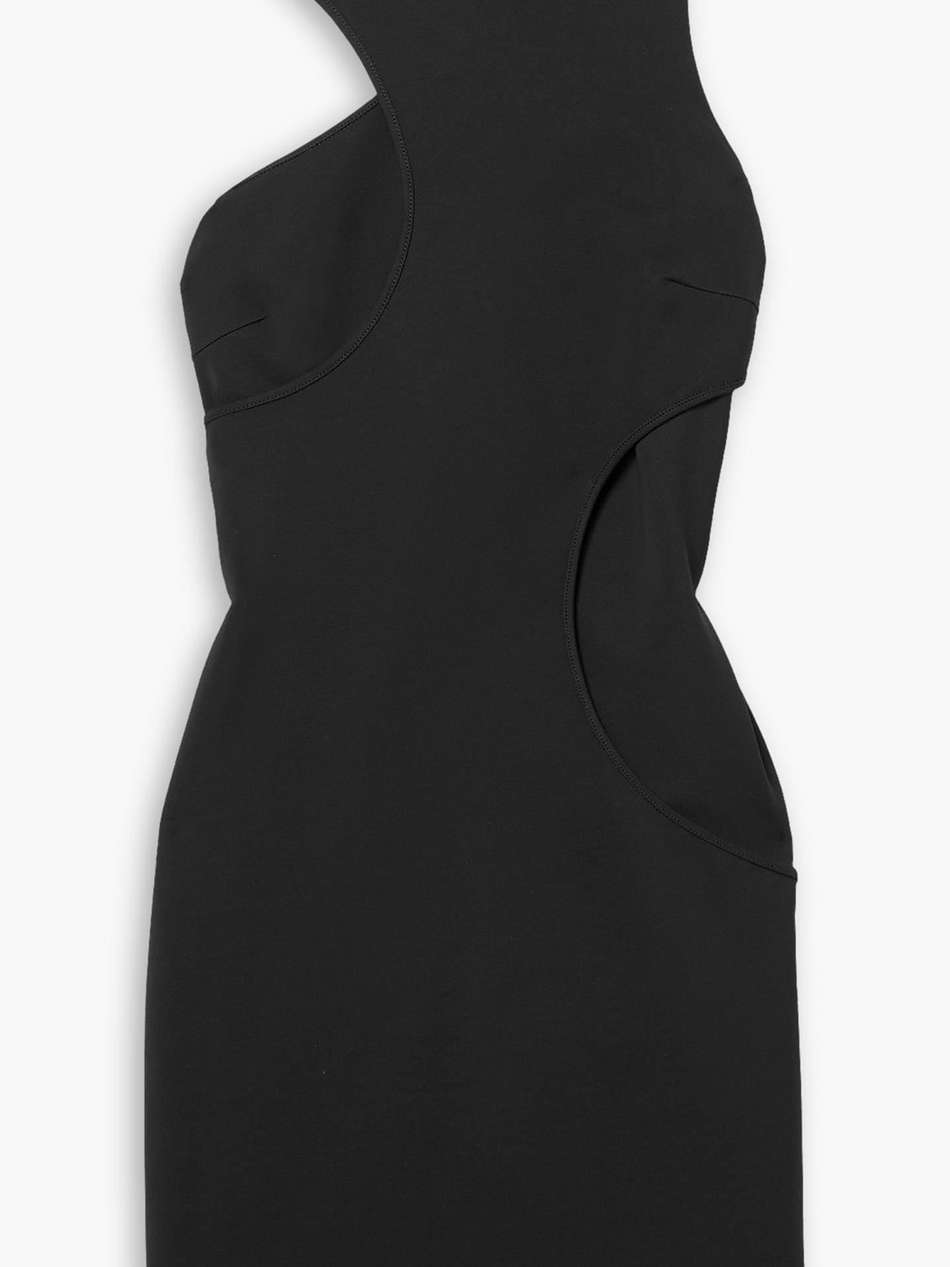 paisley layered cutout stretch-jersey mini dress