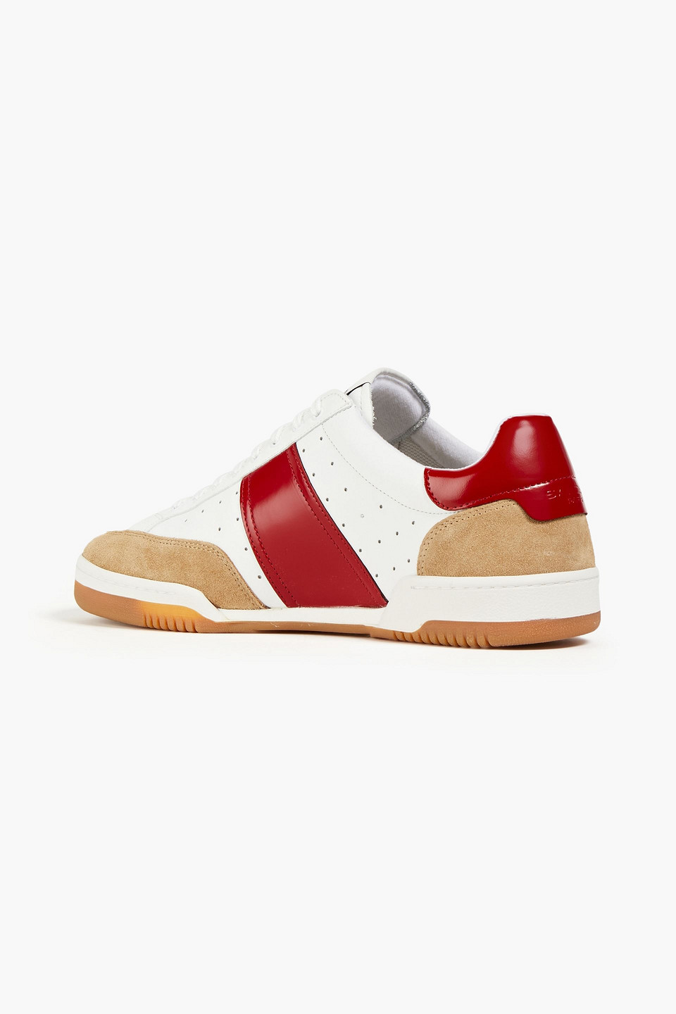  Sandro - Sneakers Aus Veloursleder Und Leder In Colour-block-optik - Rot - Eu 41 