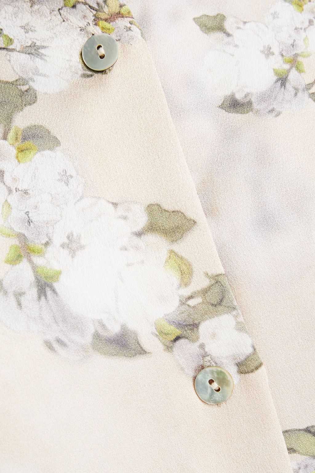 VINCE. Floral-print silk-satin shirt