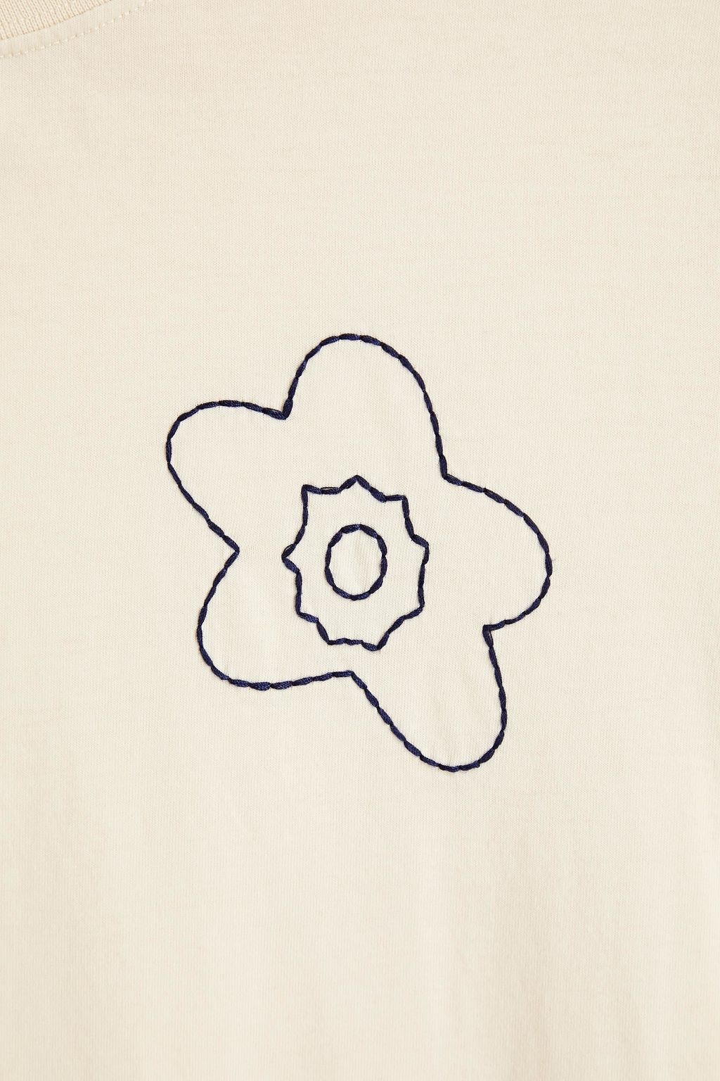 SANDRO Flower embroidered cotton-jersey T-shirt