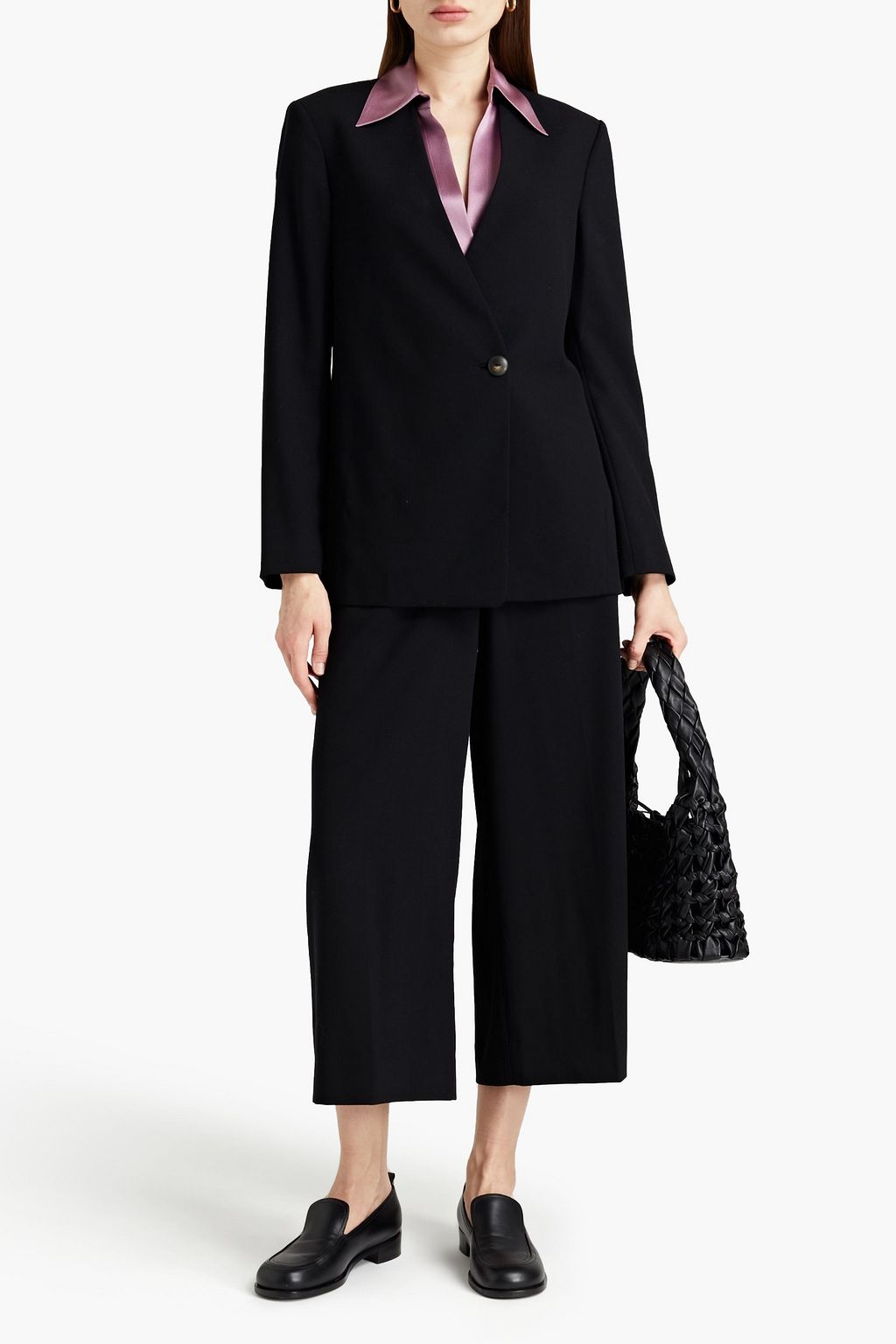 VINCE. Wool-blend twill blazer