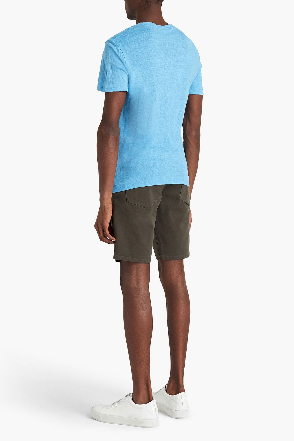 SANDRO Slub linen-jersey T-shirt