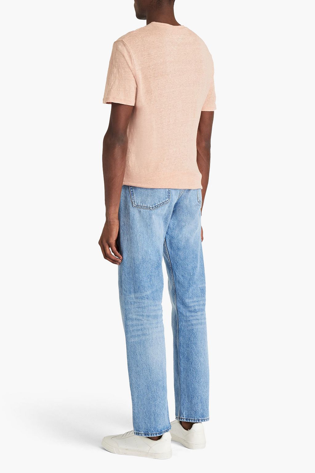 SANDRO Clash slub linen T-shirt