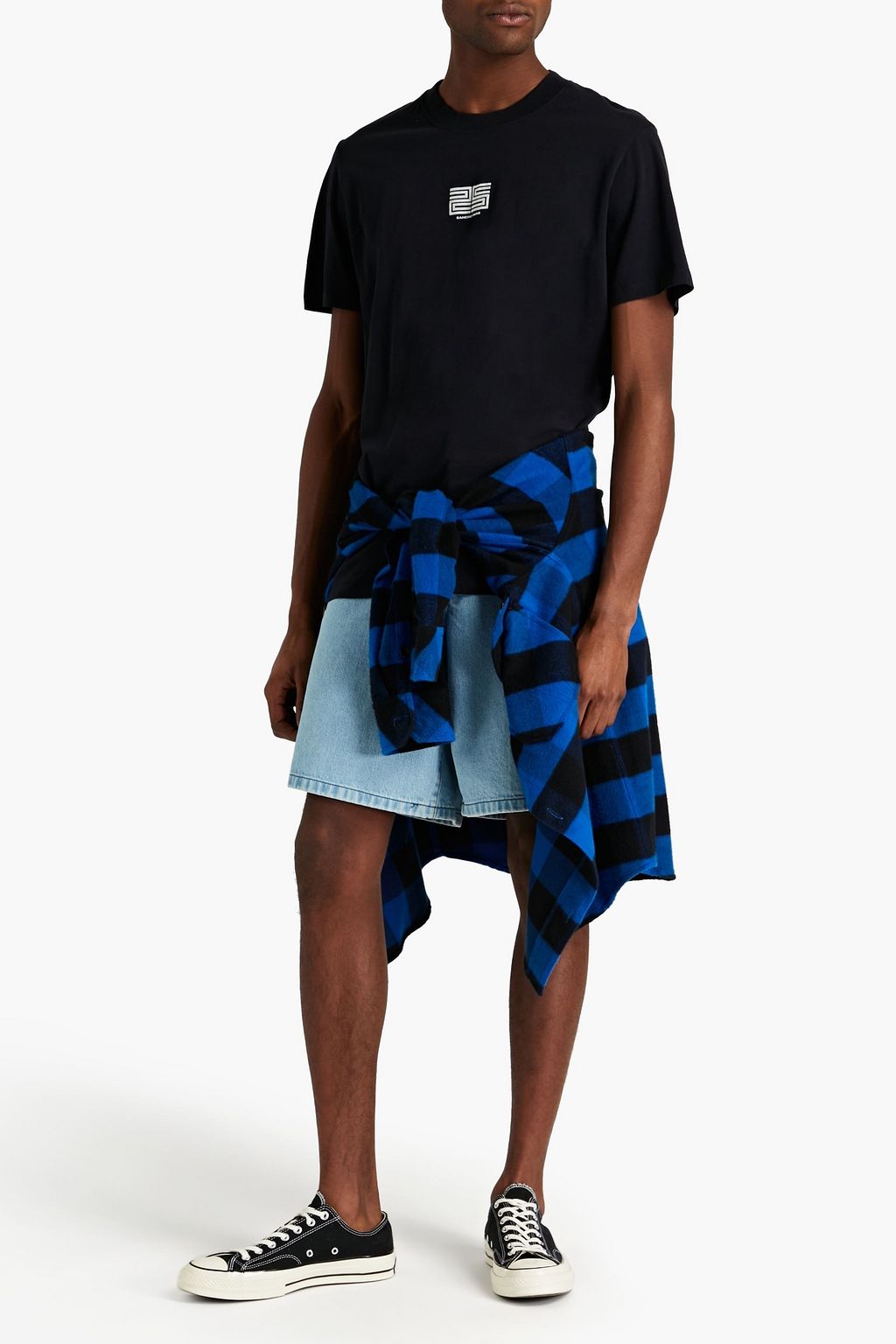 SANDRO Printed cotton-jersey T-shirt
