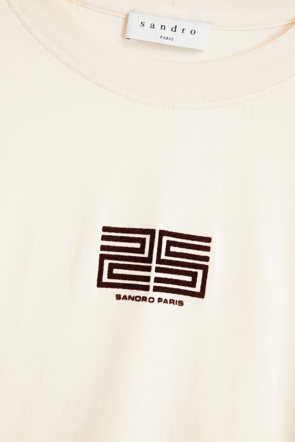 SANDRO Printed cotton-jersey T-shirt