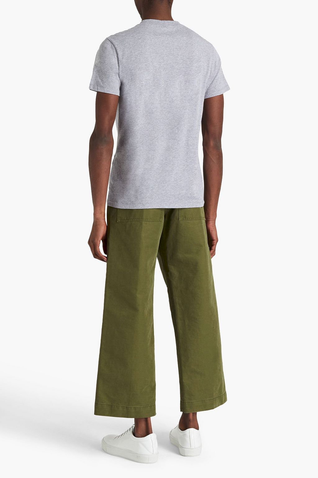 SANDRO Printed cotton-jersey T-shirt
