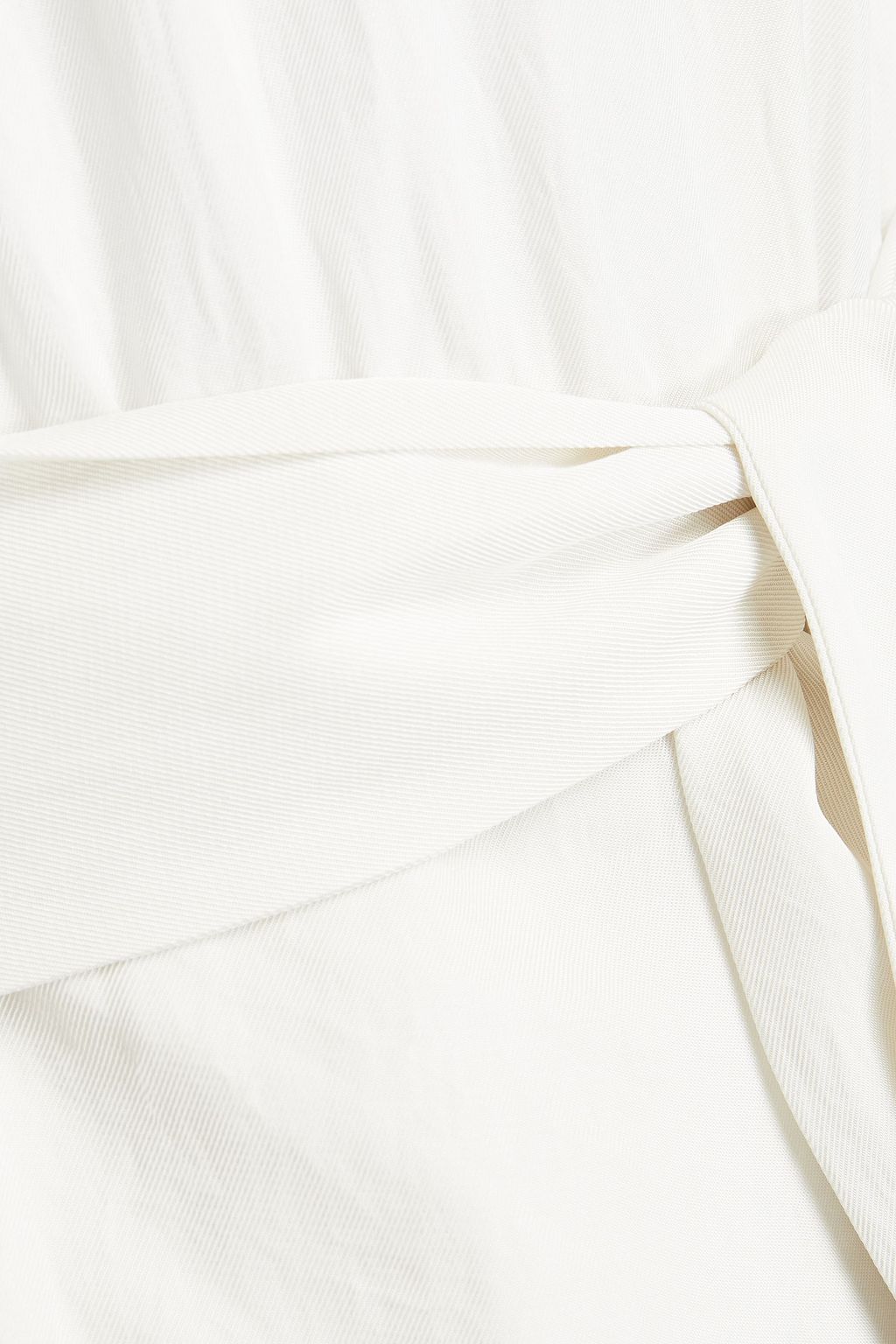 VINCE. Belted gathered twill midi dress